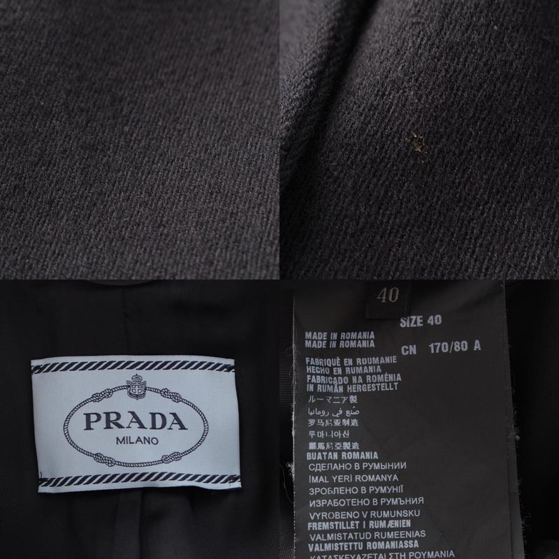 Prada 13 3B Chester Coat Outerwear Black 40