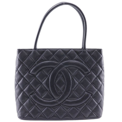 Chanel Reproduction Tote Caviar Skin Black Women's Tote Bag