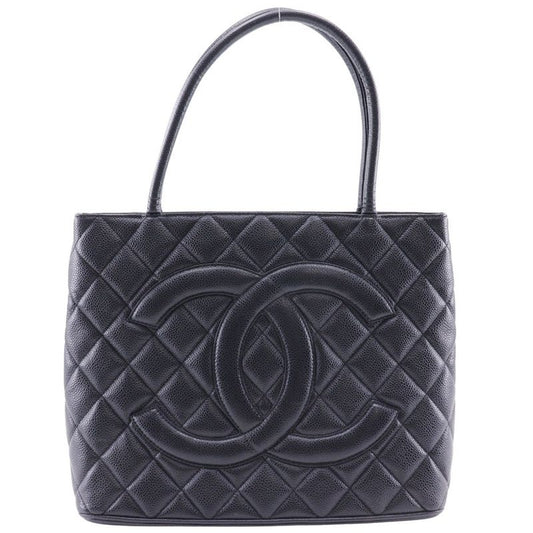 Chanel Reproduction Tote Caviar Skin Black Women's Tote Bag