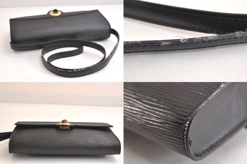 Louis Vuitton Epi Arche 2way Shoulder Clutch Bag Black M52572 LV 2613n