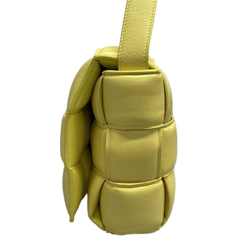 Bottega Veneta Shoulder Bag Padded Cassette Yellow Lambskin