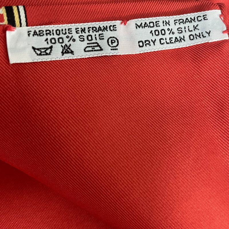 Hermes Scarf Carre 90 Au Son Du Tam To The Sound Of Tam Silk Red