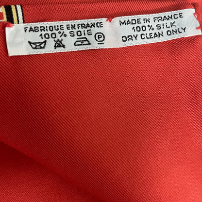 Hermes Scarf Carre 90 Au Son Du Tam To The Sound Of Tam Silk Red