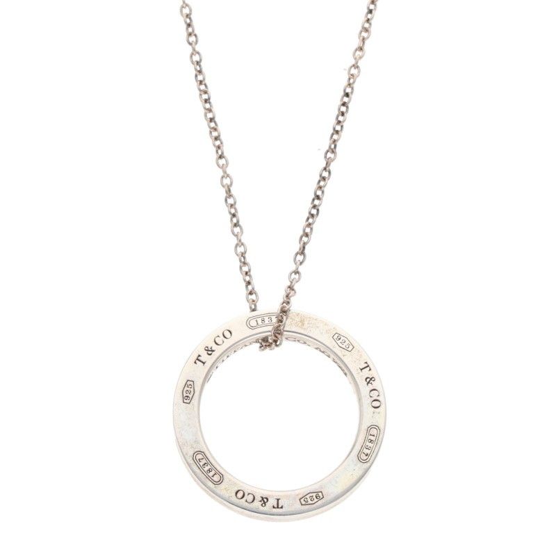 Tiffany & Co 1837 Circle Silver Necklace Women