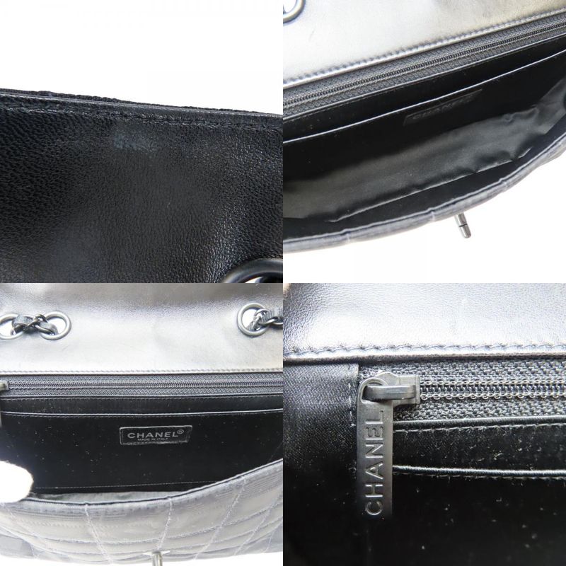 Chanel Shoulder Bag New Travel Line Jacquard Nylon Black Coco Mark 7th Shoulder