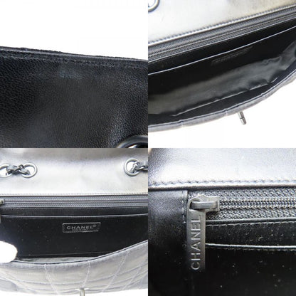 Chanel Shoulder Bag New Travel Line Jacquard Nylon Black Coco Mark 7th Shoulder