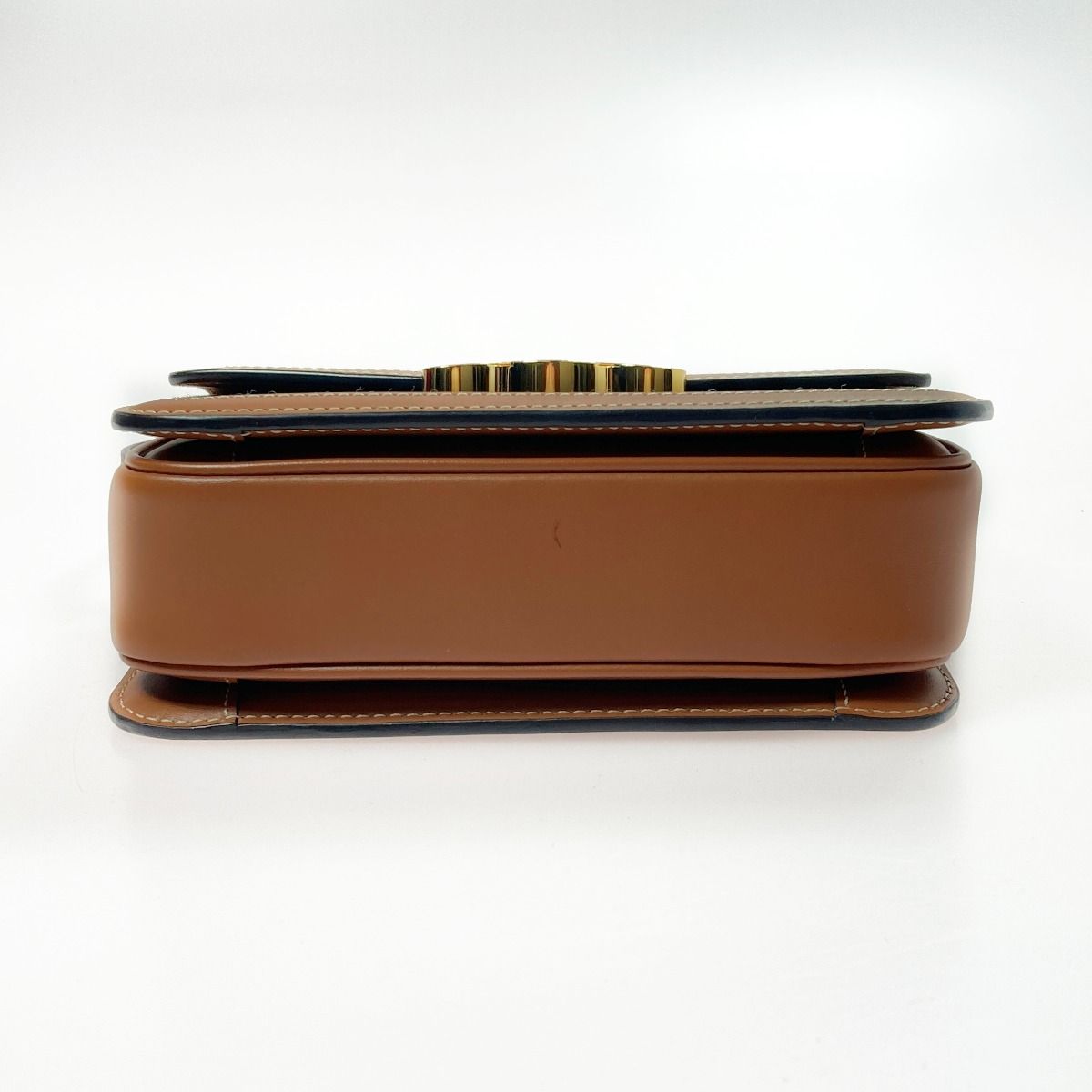 Celine Triomphe Shoulder Bag 188882bz4.04lu Brown PVC Coated Canvas × Leather