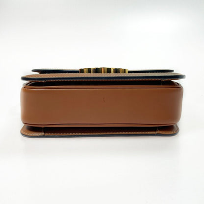 Celine Triomphe Shoulder Bag 188882bz4.04lu Brown PVC Coated Canvas × Leather