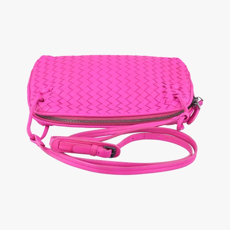 Bottega Veneta Nodini Intrecciato Rose Red Lambskin B03406395v