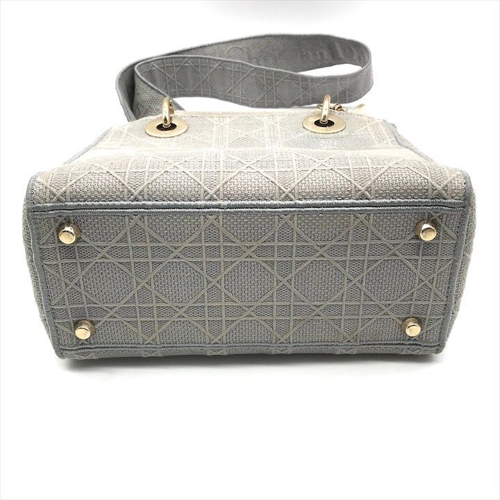 Dior Lady Delight Cannage 2-Way Bag Gray