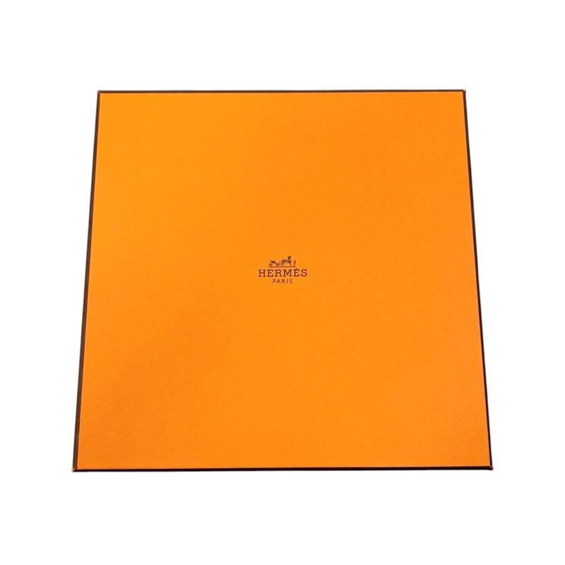 Hermes Silk Scarf Carre 90 En Duo Par Orange White Hermes