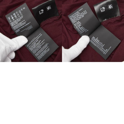 Prada 25SS Triangle Logo Short Sleeve T-shirt Size: S Ujn912 Bordeaux Wine Red