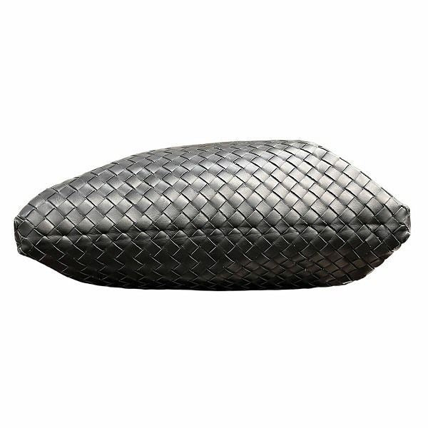 Bottega Veneta Intrecciato 161623 Black Leather Bag Shoulder Bag Unisex