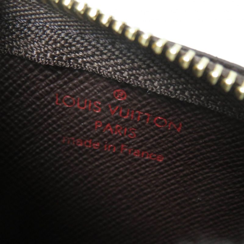 Louis Vuitton N62658 Card Key Case Pochette Cles Damier Canvas Coin Case Brown