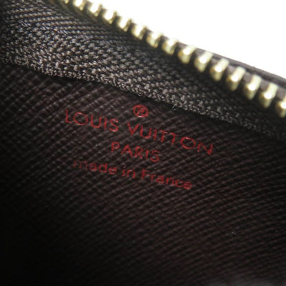Louis Vuitton N62658 Card Key Case Pochette Cles Damier Canvas Coin Case Brown