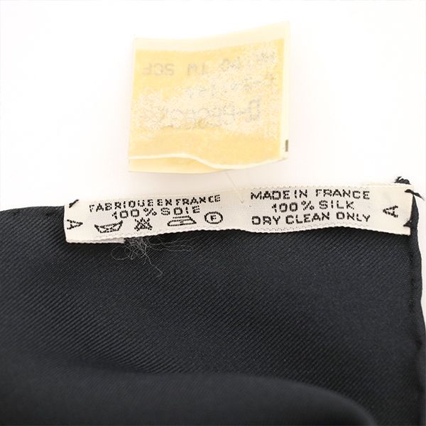 Hermes Scarf Carré 90 Perfume Bottle 100% Silk Black Etc 4000010800900255