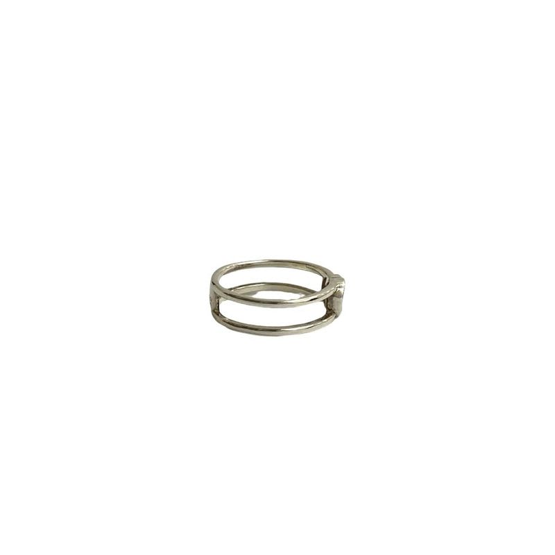 Gucci Interlocking G Silver 925 Ring No 12 Women's Accessories