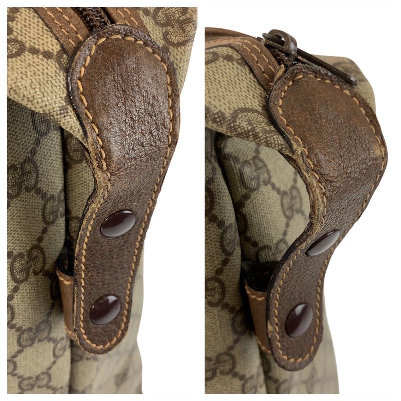 Gucci Vintage Old Gucci Sherry Line GG Supreme Canvas Tote Bag Women 504097