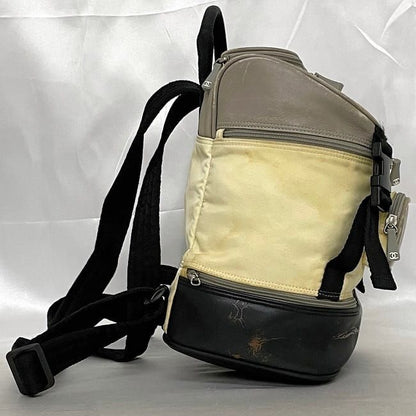 Chanel Backpack Gray White Black Sport A03595 With A Reason