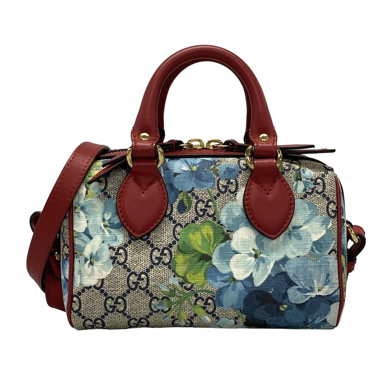 Gucci Handbag GG Blooms 546312 Navy×red×multi Leather