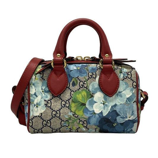 Gucci Handbag GG Blooms 546312 Navy×red×multi Leather