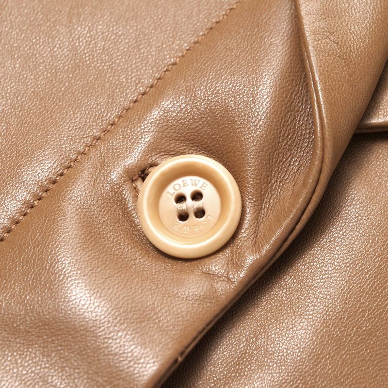 Loewe Tailored Jacket Size 40 Lamb Nappaleather Genuine Leather Jacket Buleather