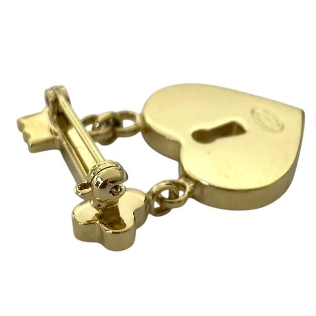 Chanel Brooch Coco Mark Heart Key Color Stone Pink Gold 02P