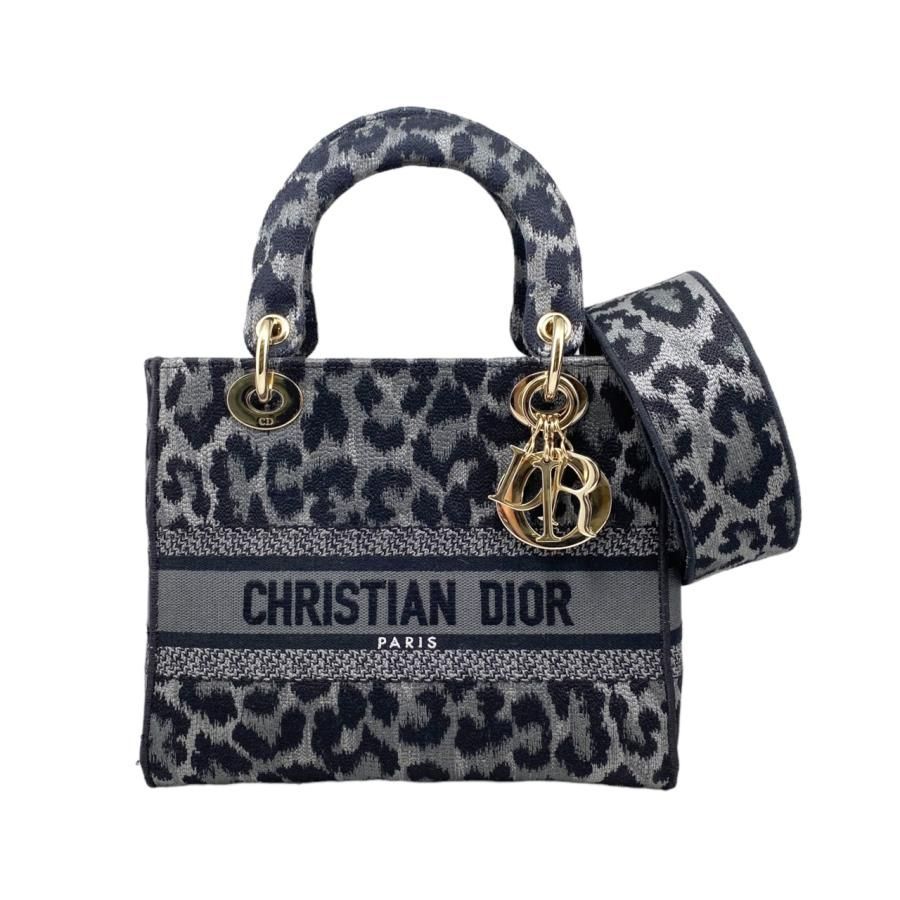 Christian Dior Handbag Shoulder Bag Lady D-lite Medium Bag M0565orhm Leopard