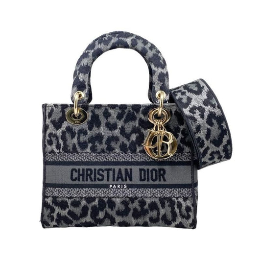 Christian Dior Handbag Shoulder Bag Lady D-Lite Medium Bag M0565orhm Leopard
