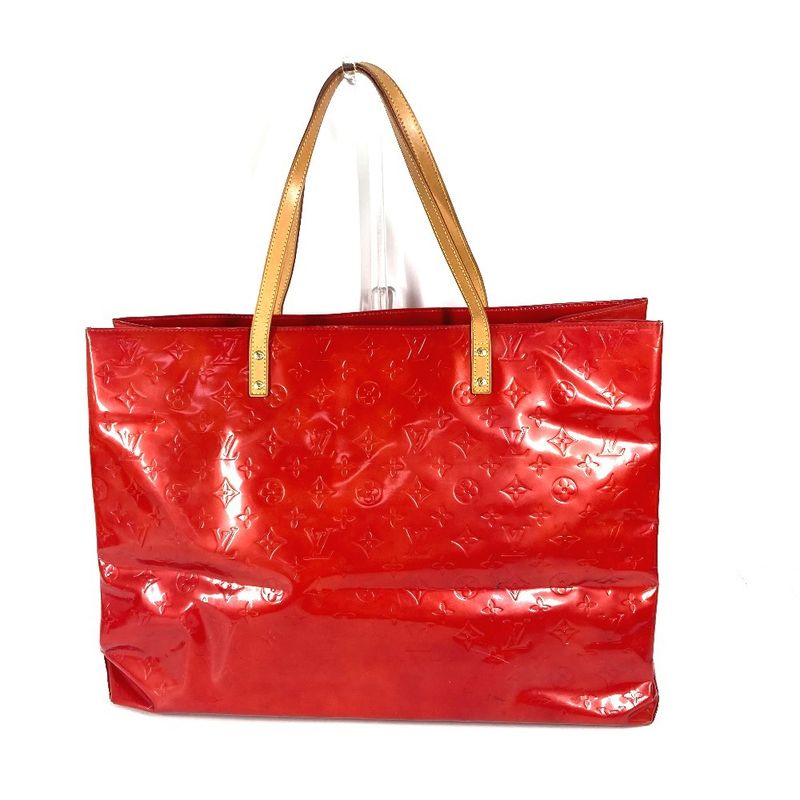 Louis Vuitton Shoulder Bag Reed GM M91084 Monogram Vernis Canvas Rouge Red