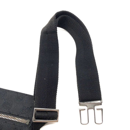 Gucci Body Bag Waist Pouch 28566 GG Canvas Black Zipper Opening Difficulty