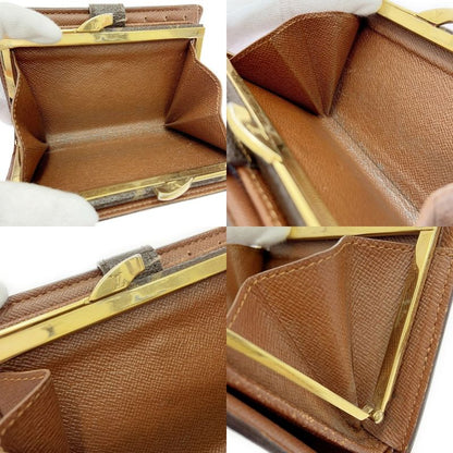 Louis Vuitton M61663 Monogram PVC Porte Monet Vier Viennois Brown 405922 Bifold