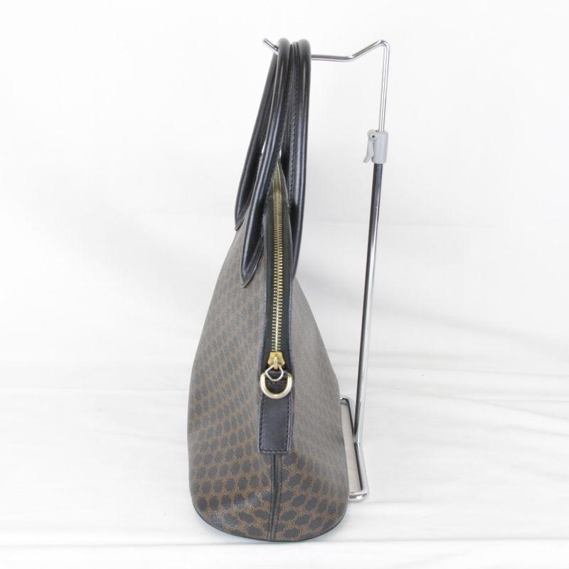 Celine Macadam Patterned Handbag Pvc/leather Black