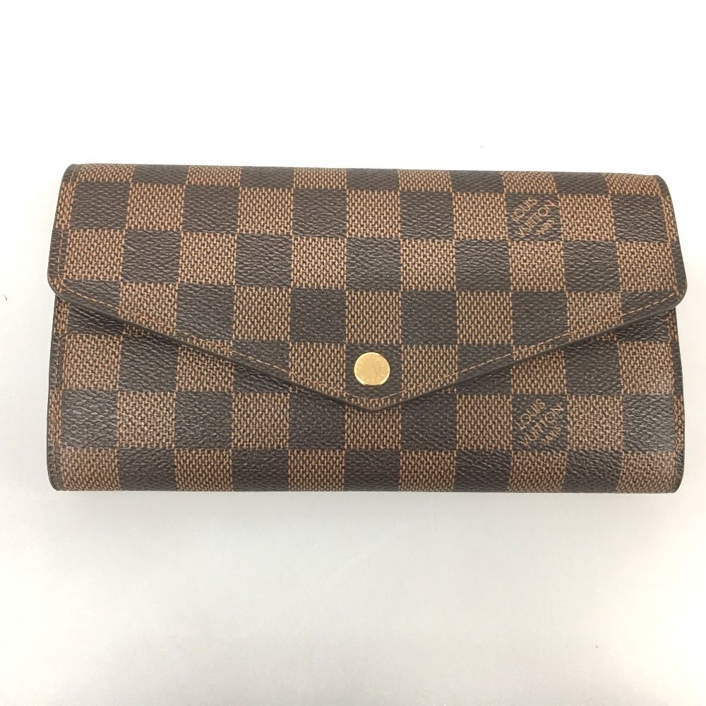 Louis Vuitton Long Wallet Damier Portefeuille Sara Ic Chip Warped