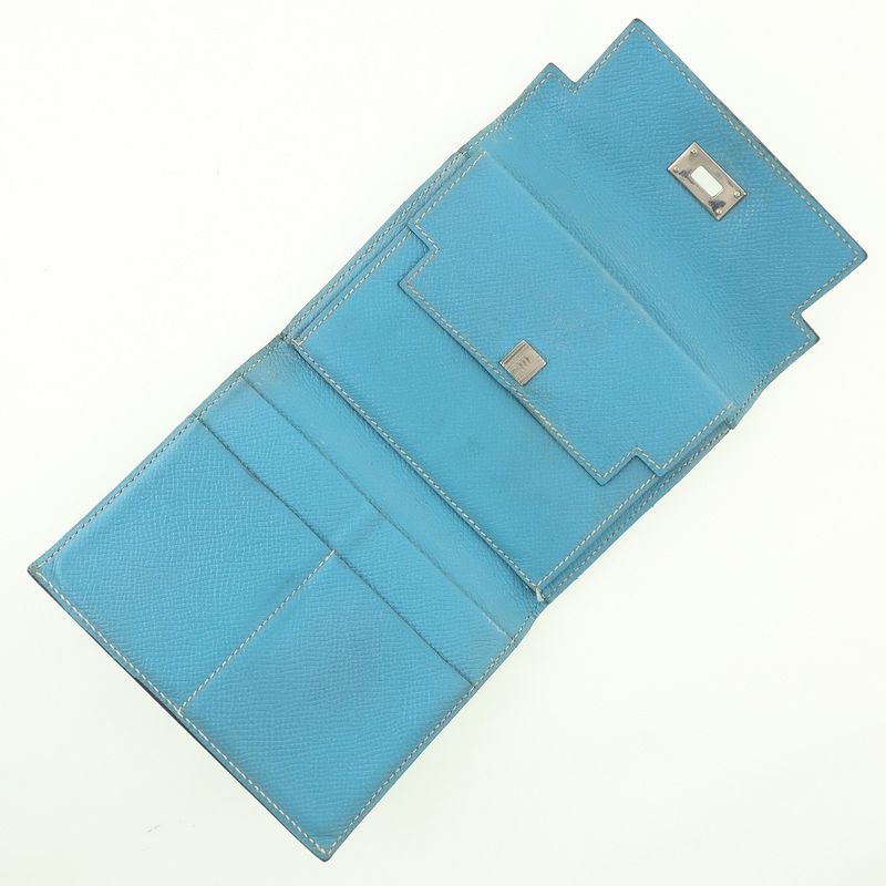 Hermes Kelly Wallet Vaux Epson □K Unisex Bifold Wallet