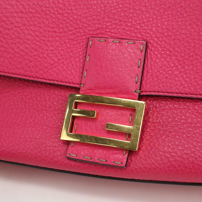 Fendi Baguette 8br600 Handbag Leather Women