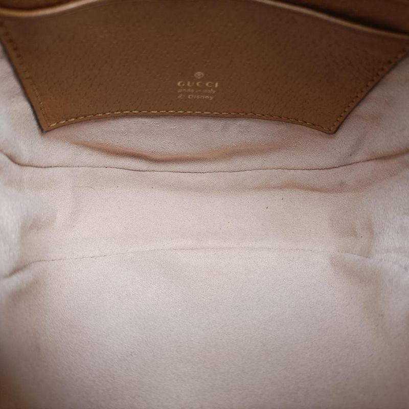 Gucci Disney Collaboration Mickey Mouse Beige And Multicolor PVC Coated Canvas