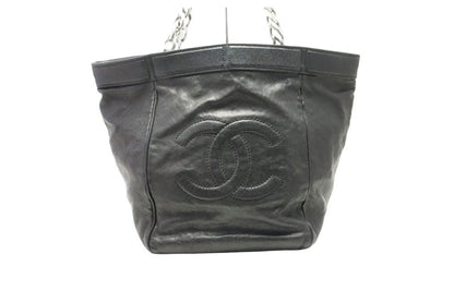 Chanel Quilted Caviar Leather Chain Tote