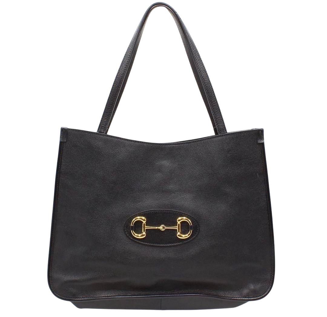 New Gucci Horsebit Leather Tote Bag
