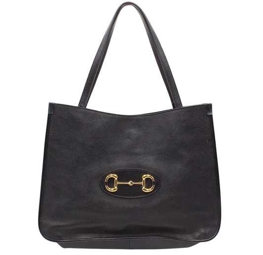 New Gucci Horsebit Leather Tote Bag