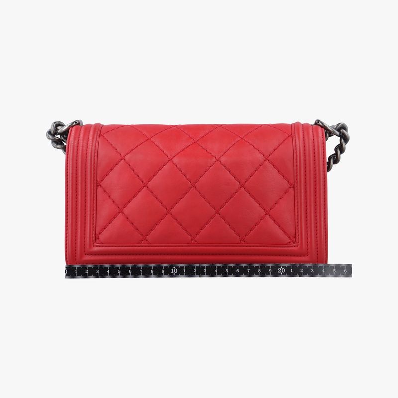 Chanel Boy Chanel Red Leather A92105 18883093