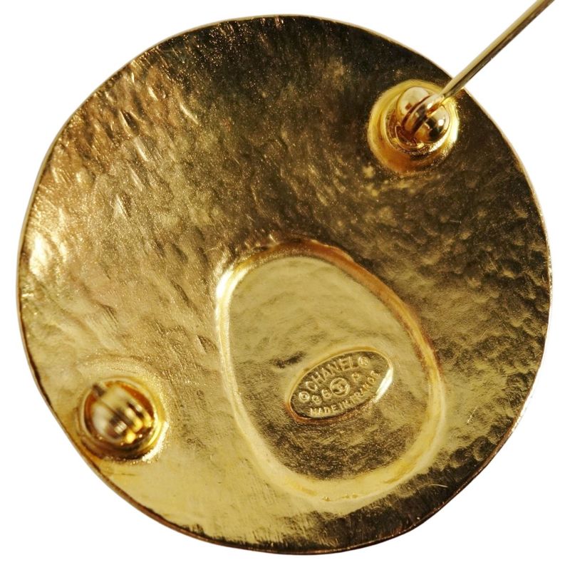 Vintage Chanel Brooch 98P Coco Mark Aqua