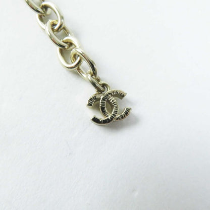 CHANEL Y22X Mademoiselle Rhinestone Coco Mark Necklace Pendant Gold With Box