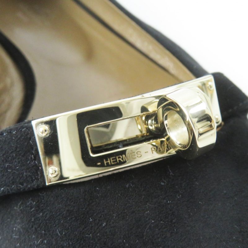 Hermes 36H 202101z Bilbao Gold Hardware Kelly Hardware Suede Leather Ballet