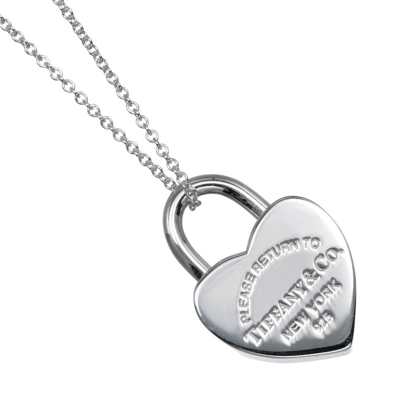 Tiffany & Co Return To Tiffany & Co Heart Lock 925 Silver Ladies 9.59g Necklace