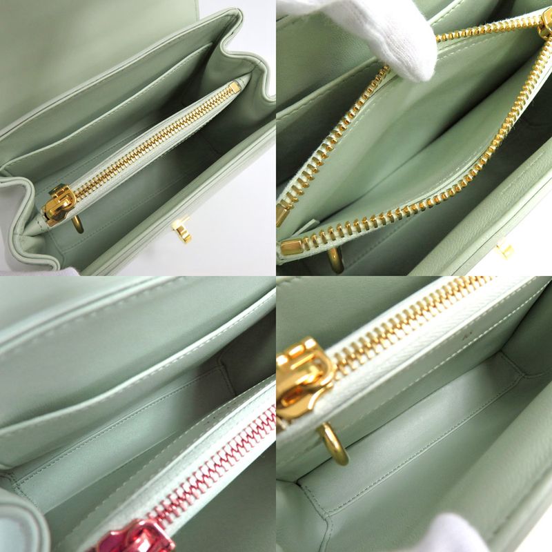 Celine Mini 16 Seise 197983bey.29ja Jade Calfskin 2way Handbag