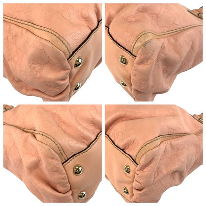 Gucci Abby Guccissima Pink Gold Hardware Leather 189831 Tote Bag Shoulder Bag