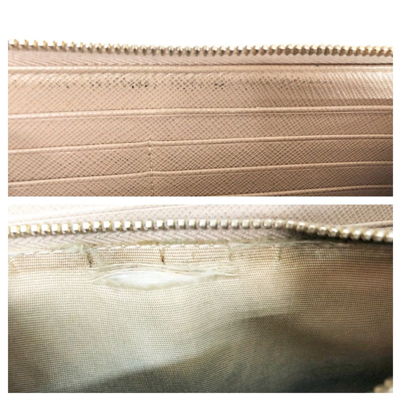 Prada Round Long Wallet Saffiano 1ml506 Pink