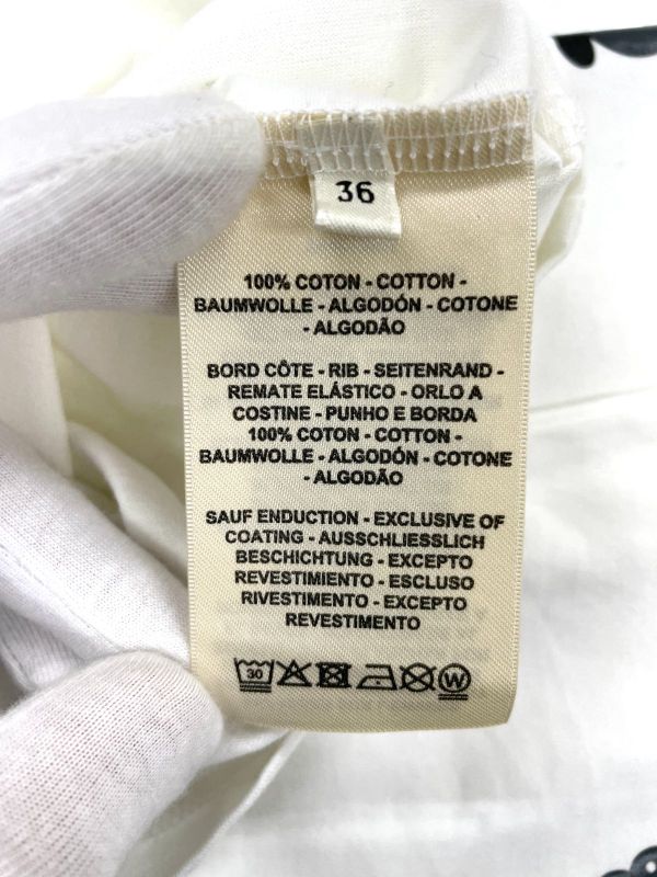 Hermes 100% Cotton T-shirt Women's 36 2e4613du White Made In France