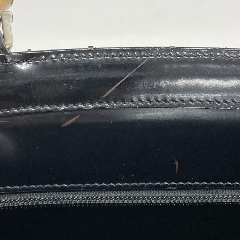 Gucci Handbag Bamboo 000 1998 0540 Nylon Black Silver Hardware Women